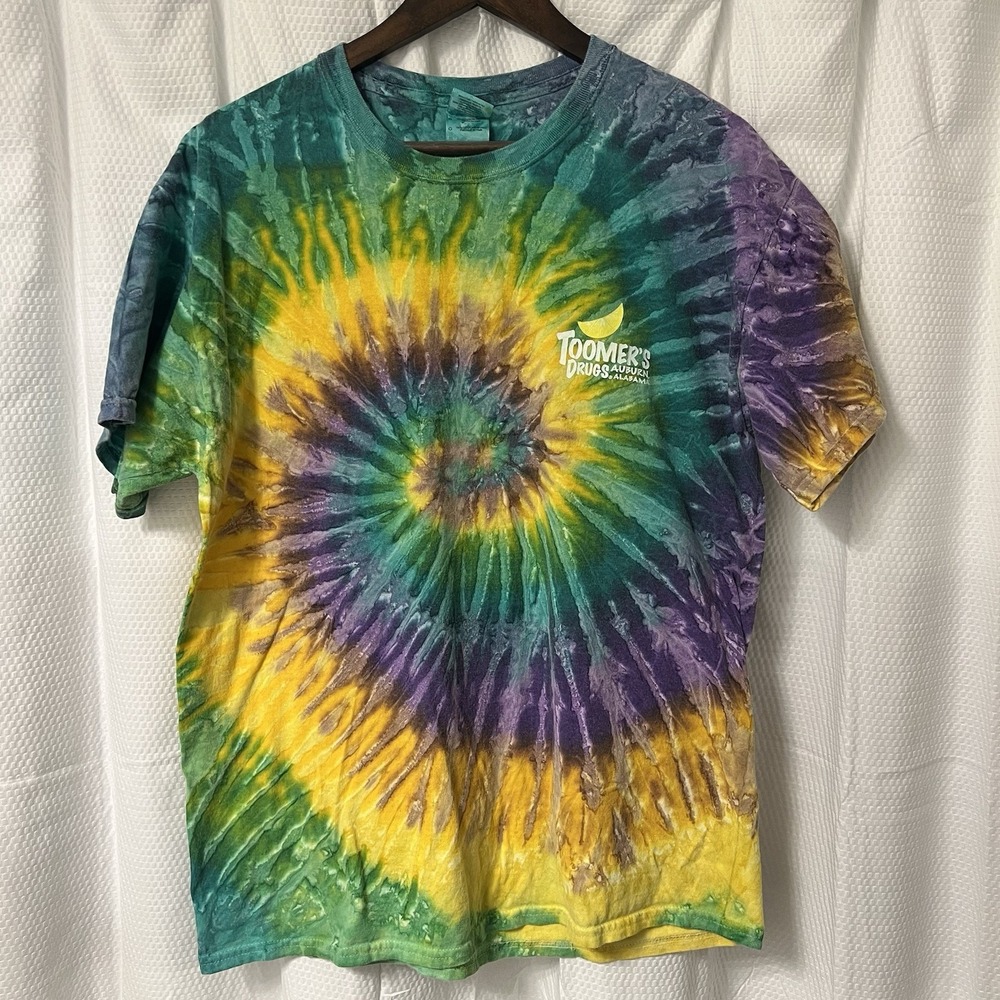 Auburn Tigers T-shirt Tee Toomers Corner Lemonade Size Large Tye Dye Excellent